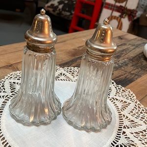 6” Vintage Glass Salt & Pepper Shakers